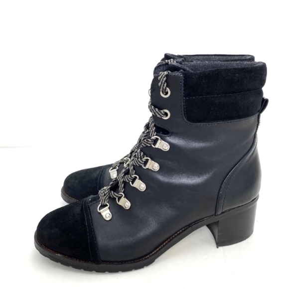 SAM Edelman Manchester Ankle Lace up Hiking Boot in Black Size 8 - Picture 7 of 11